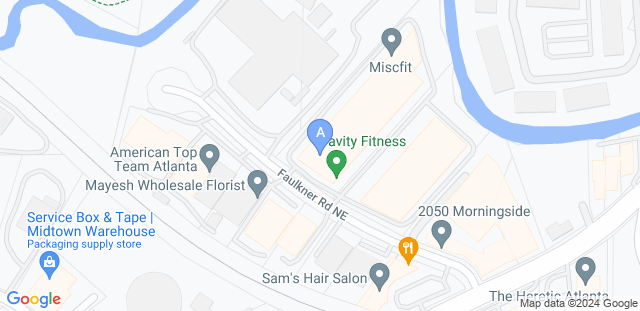 Map to Atlanta Judo Midtown